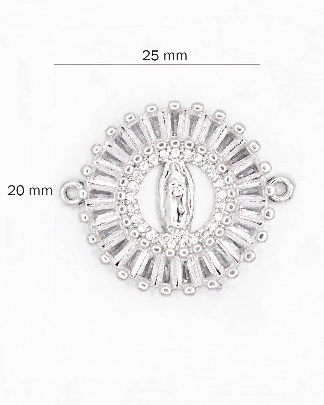 Dije virgen pulsera plateado