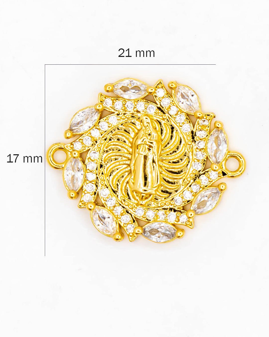 Dije virgen pulsera en espiral