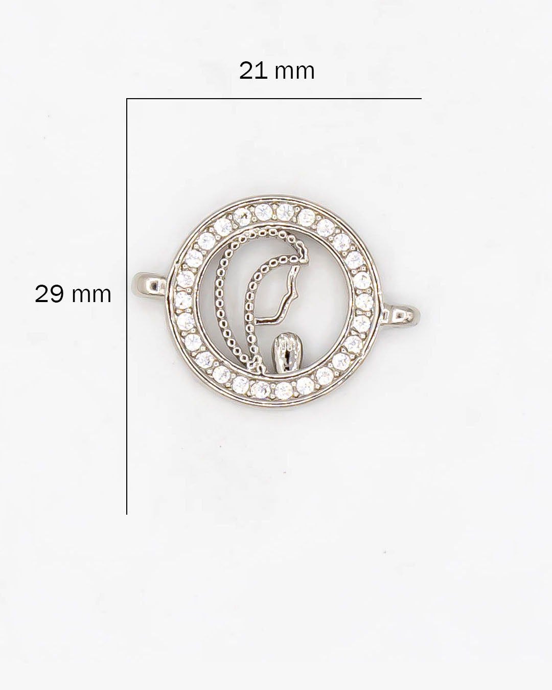 Dije virgen de pulsera