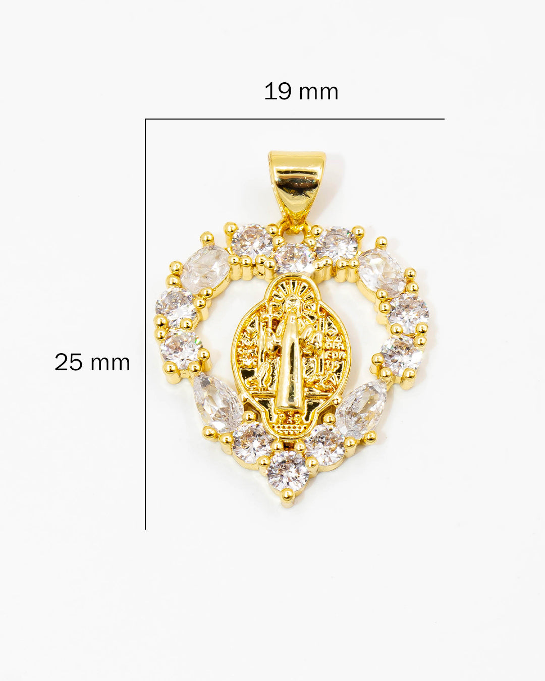 Dije San Benito corazón