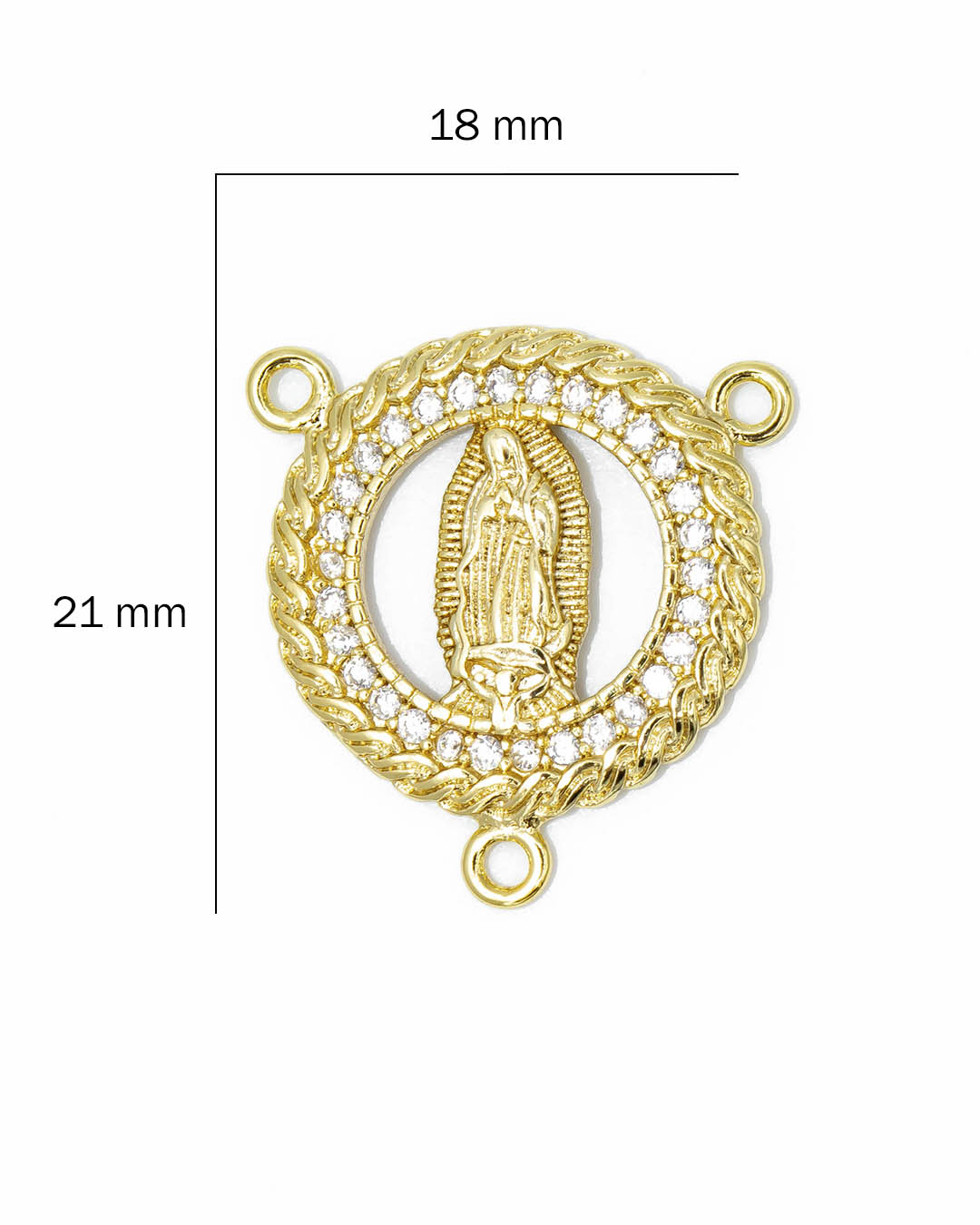 Dije crucero Virgen Guadalupe