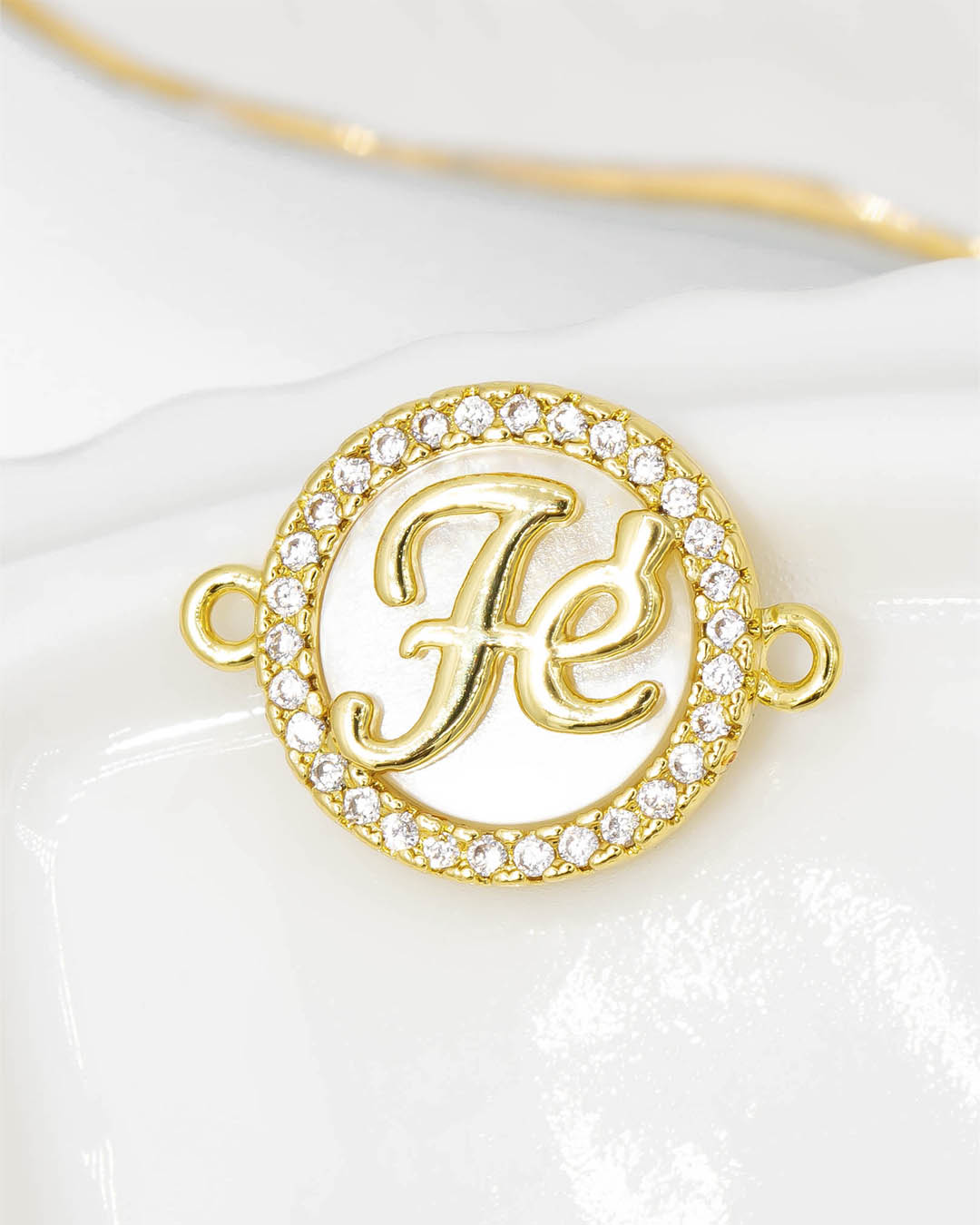 Dije pulsera fe nácar