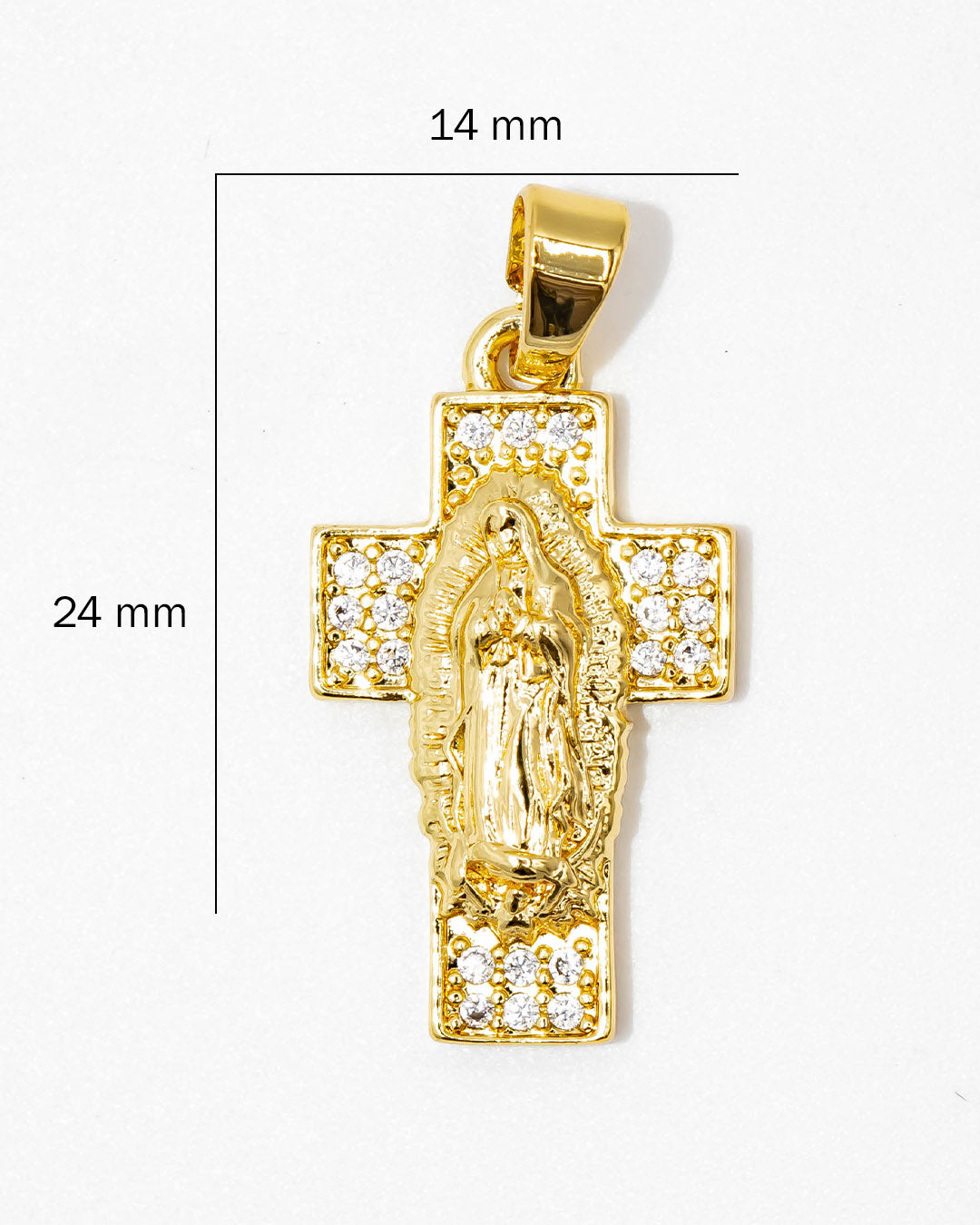 Dije cruz virgen