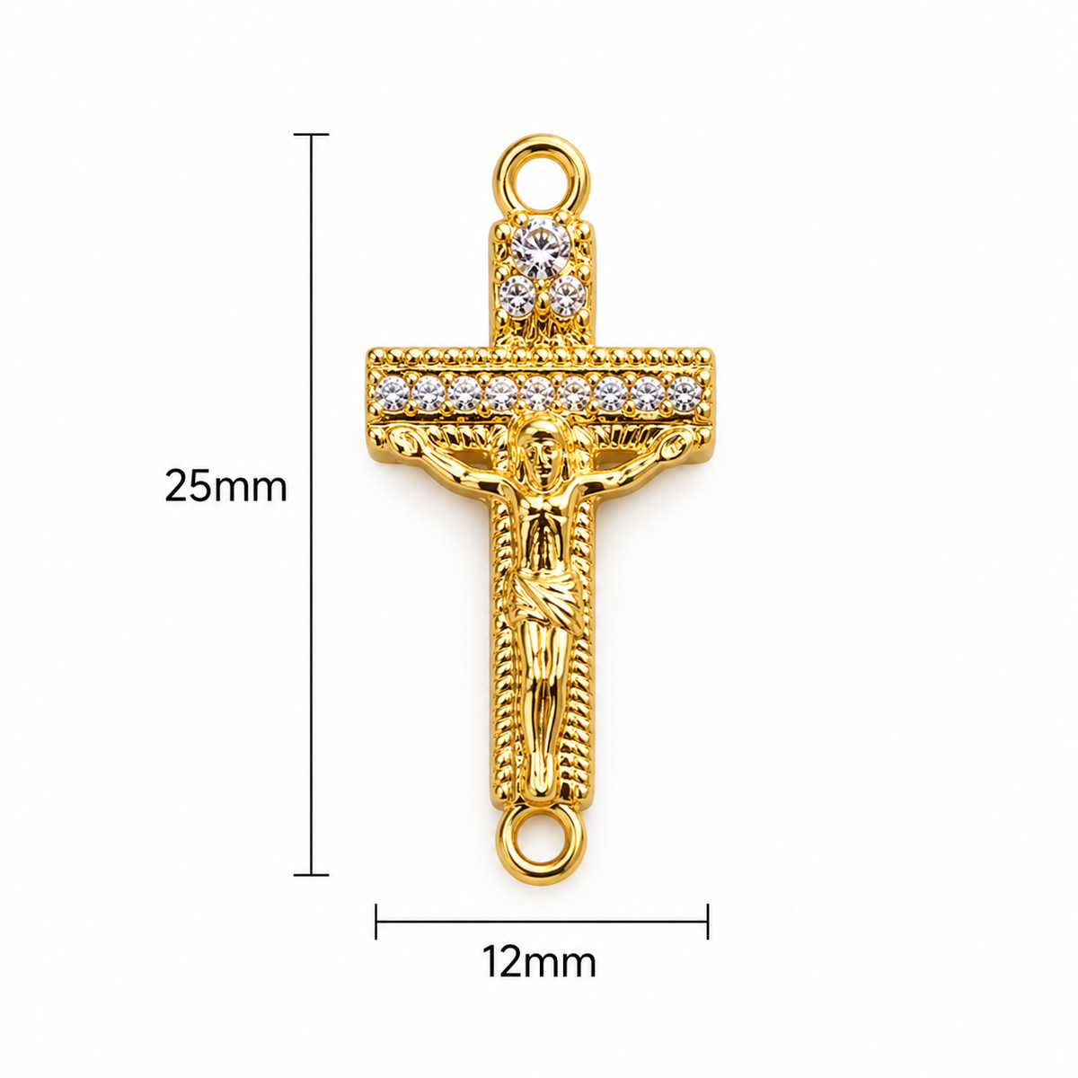 Dije pulsera cruz y Jesús