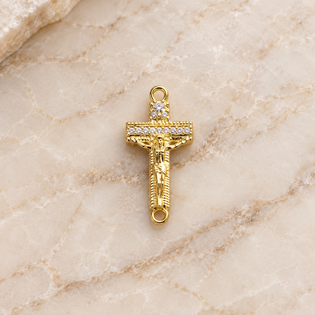 Dije pulsera cruz y Jesús