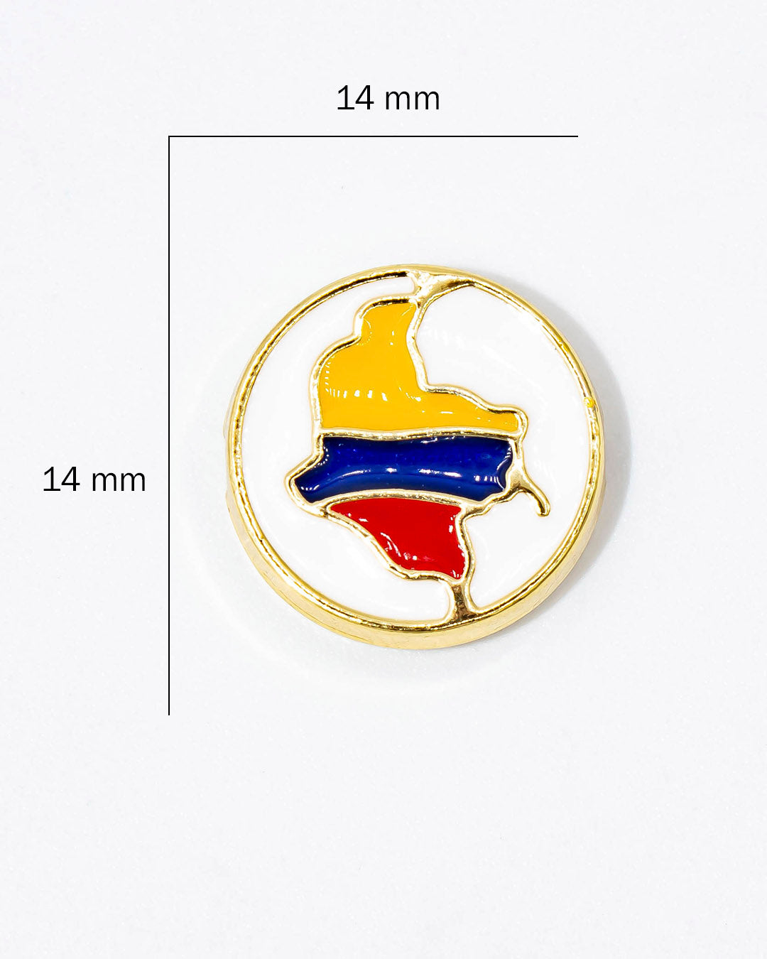 Dije Colombia mapa blanco