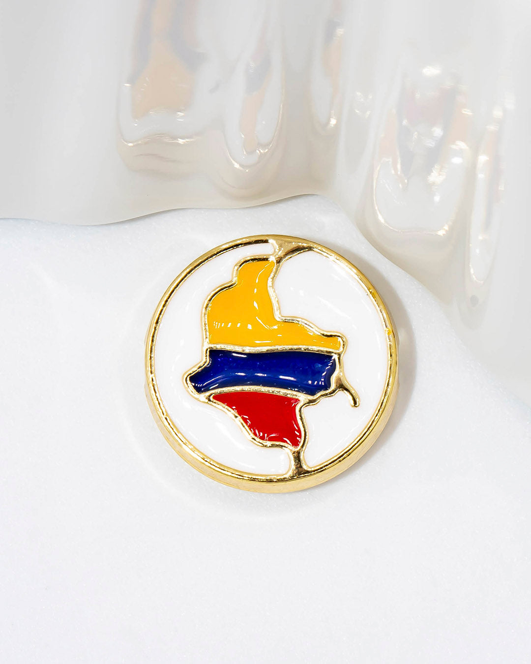 Dije Colombia mapa blanco