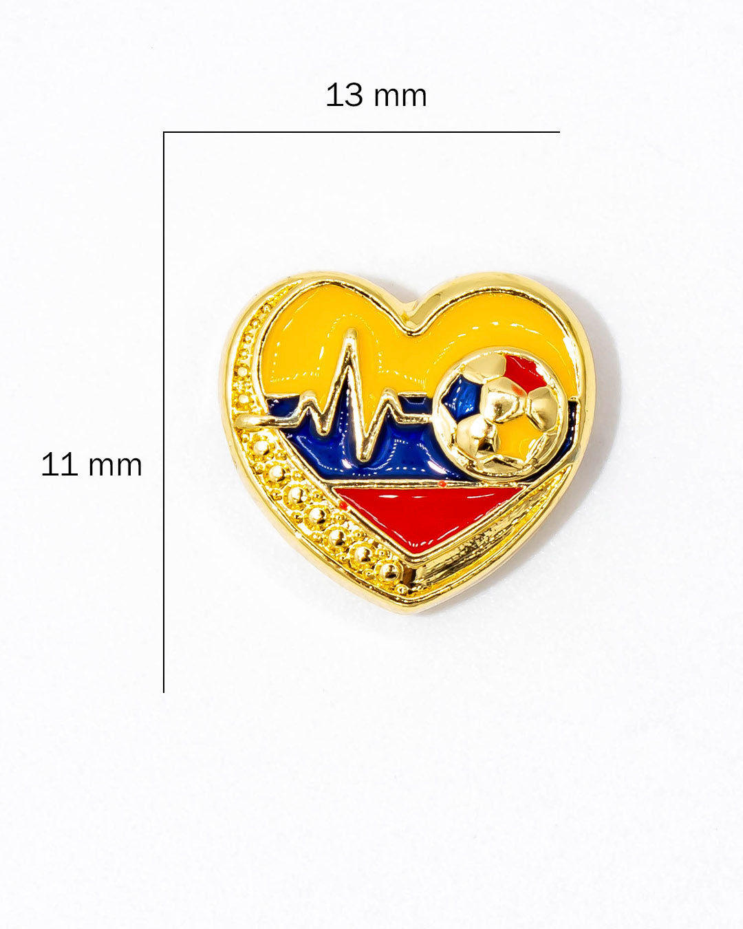Dije Colombia corazón linea de vida