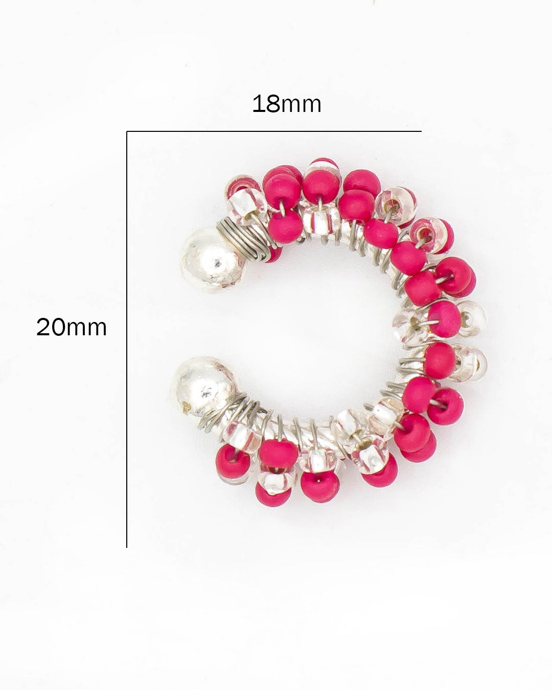 Earcuff tejido mostacilla