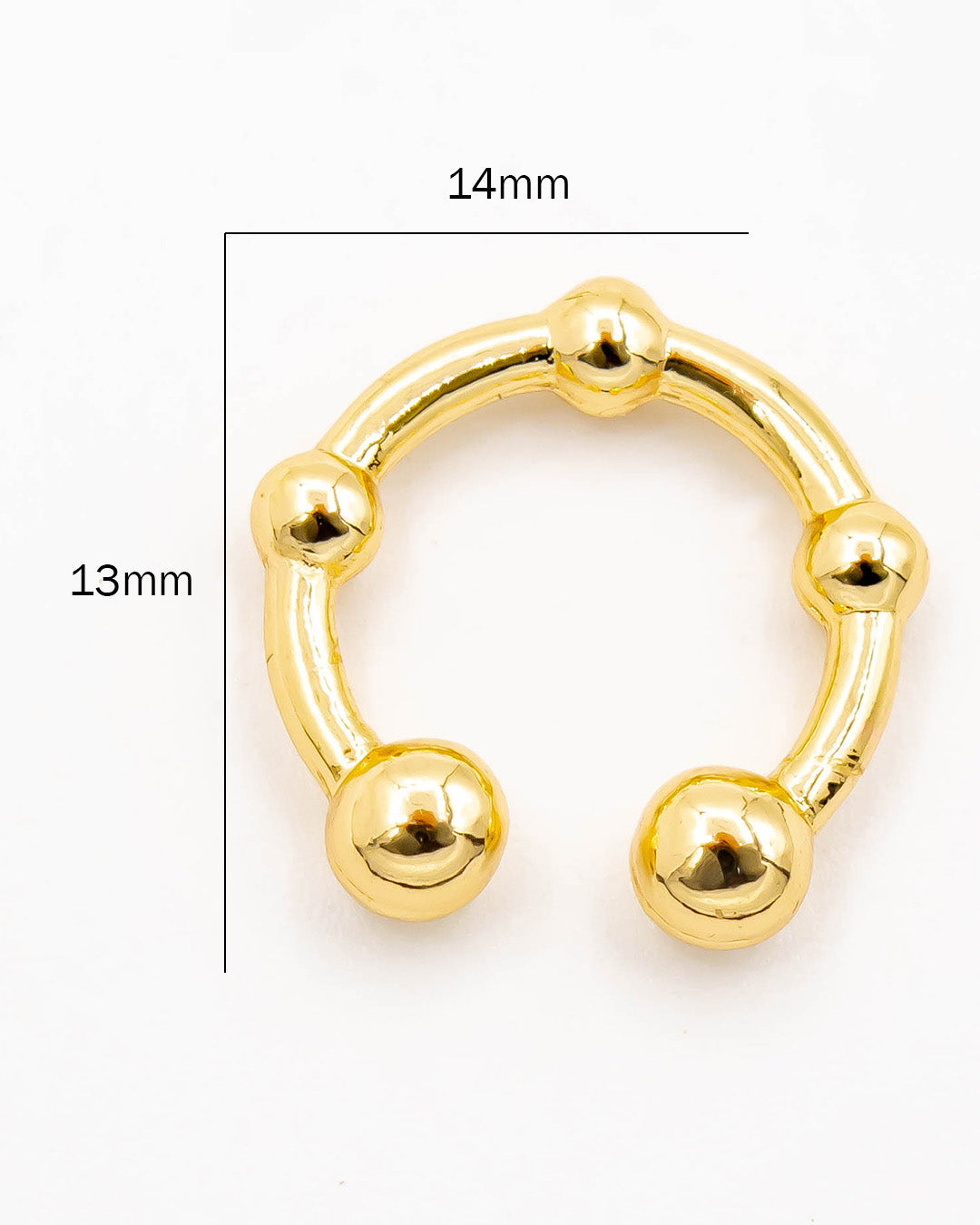 Earcuff liso con balines