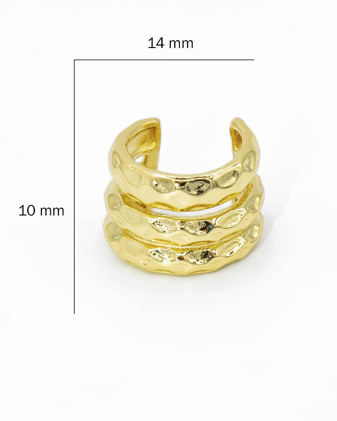 Earcuff triple tallado