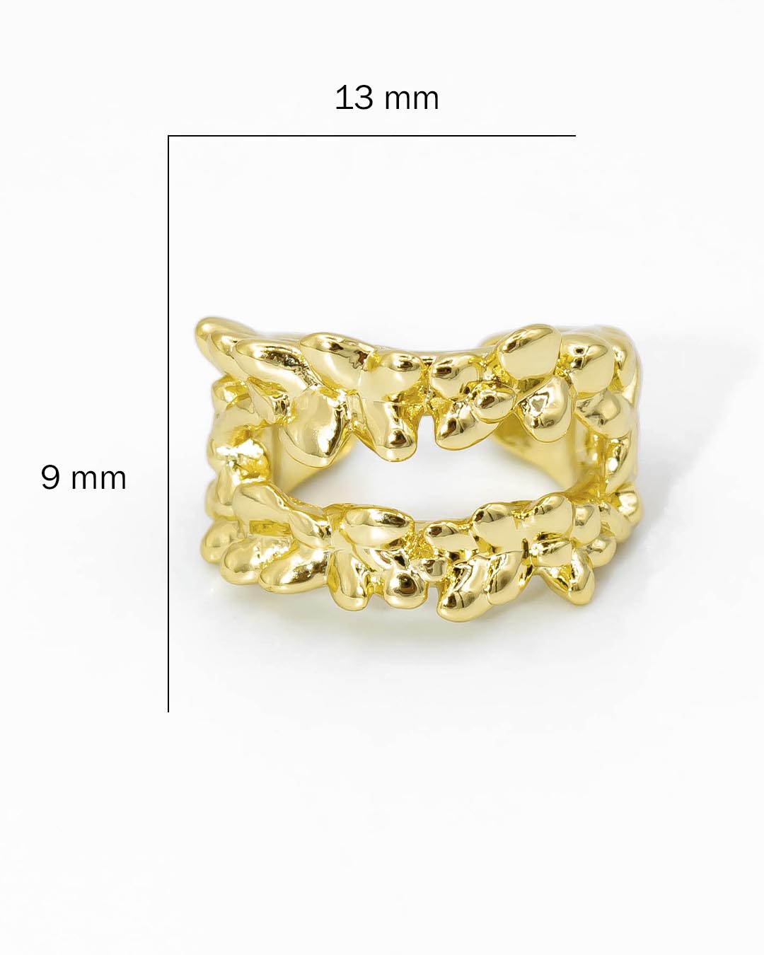 Earcuff doble textura