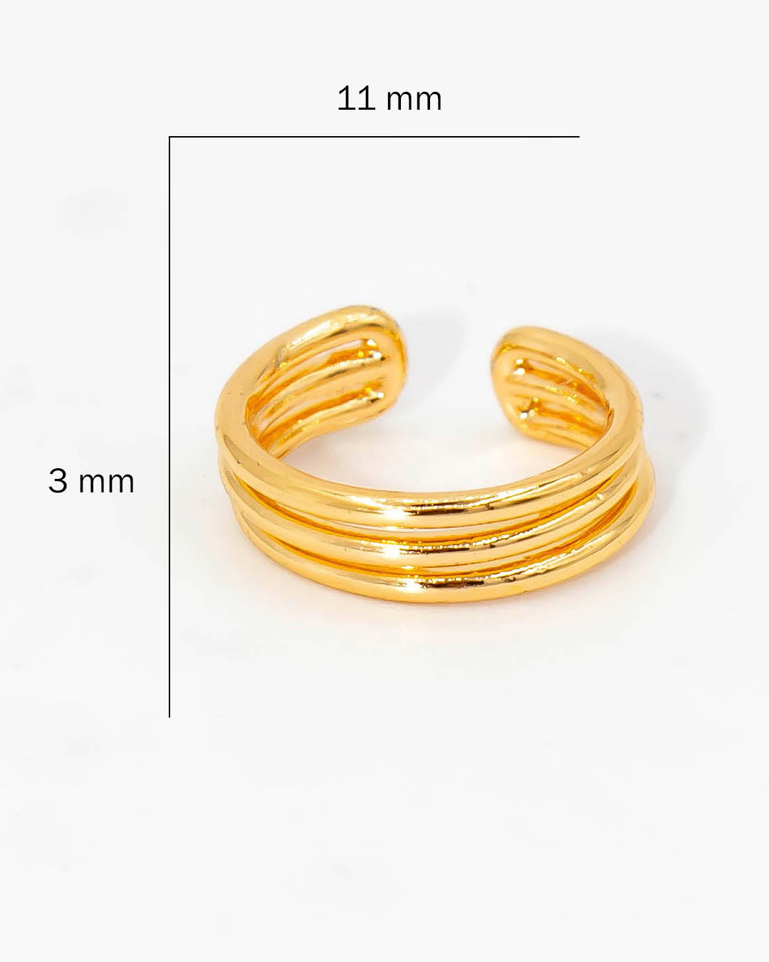 Earcuff sencillo tres líneas