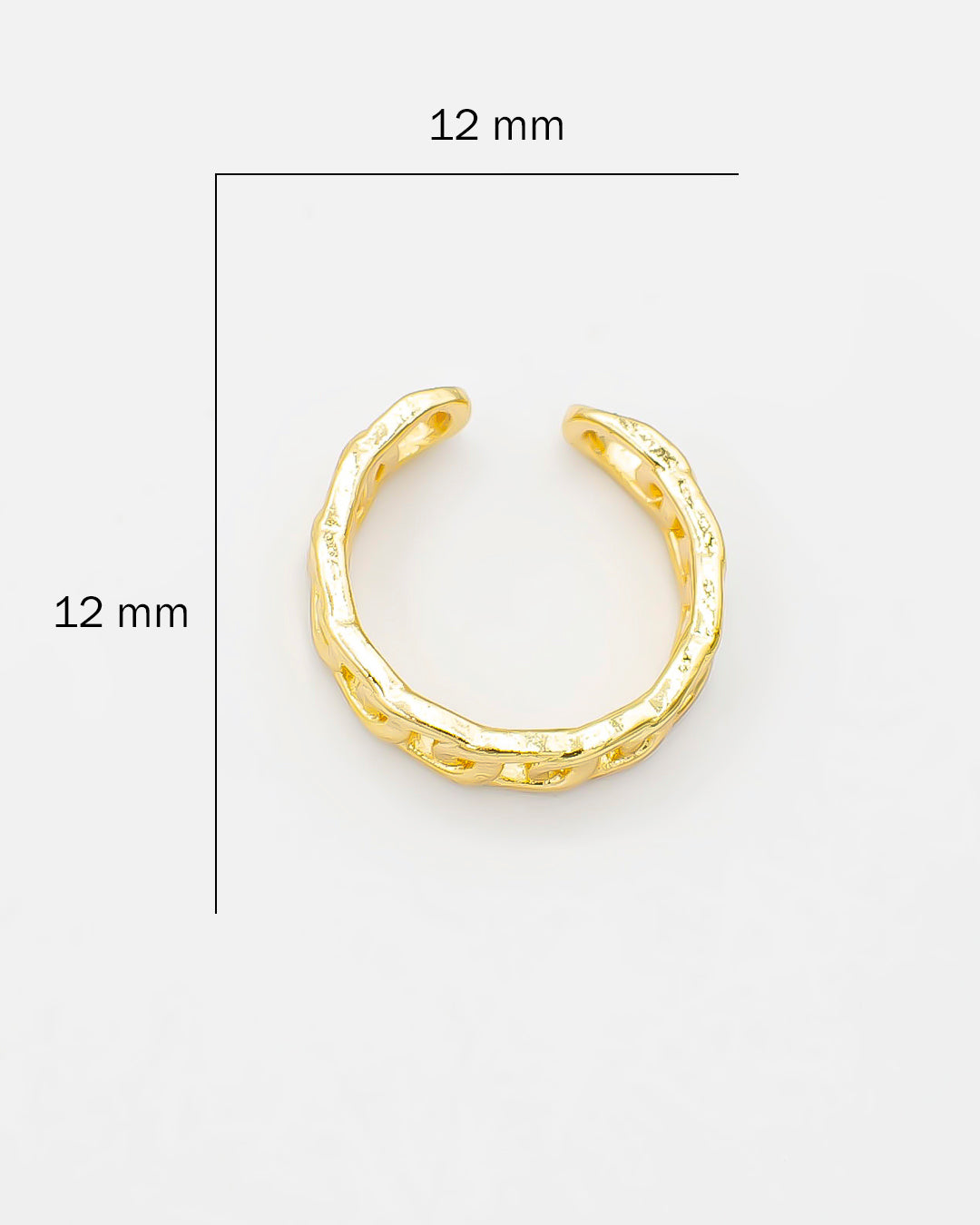 Earcuff aros entrelazados