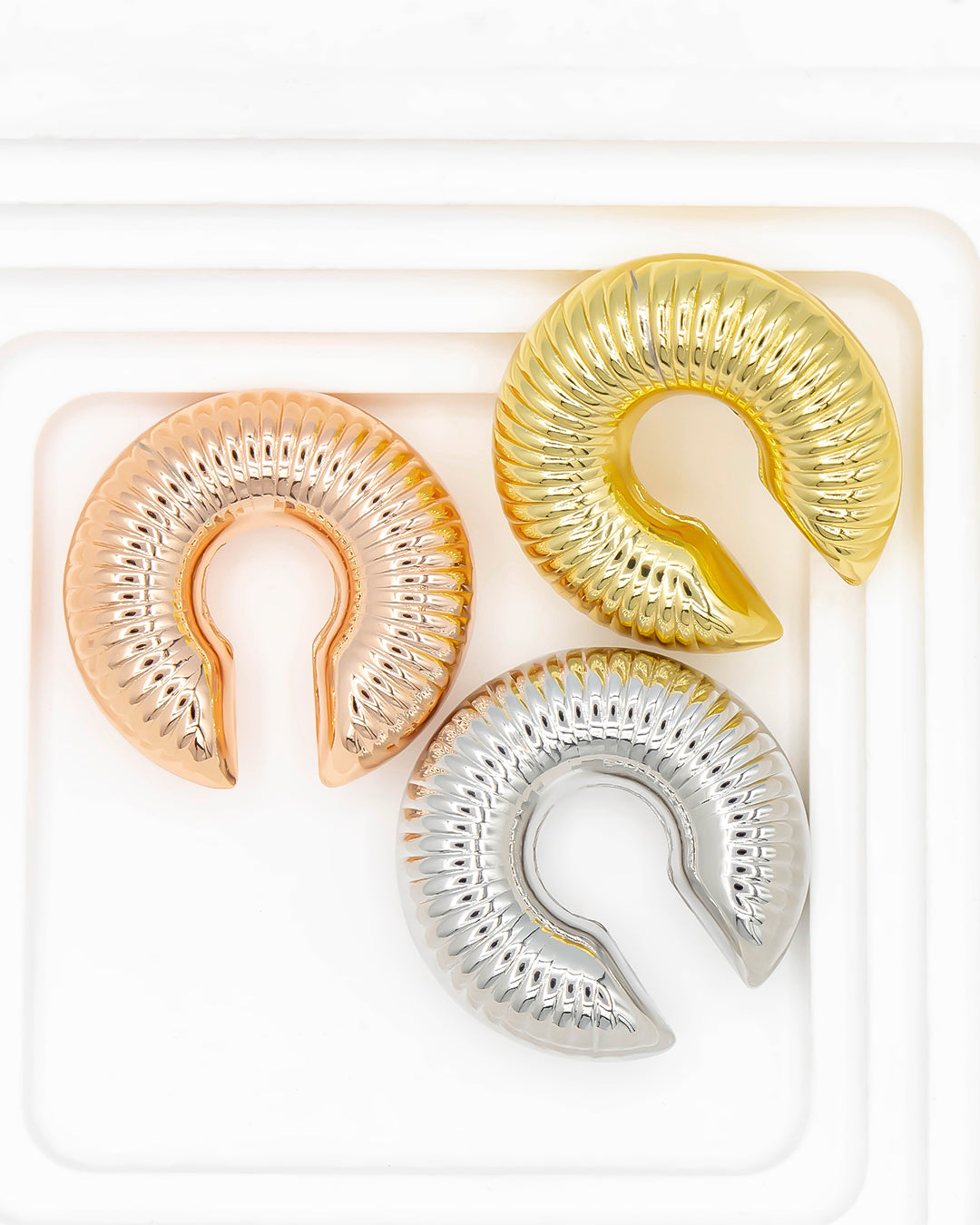 Earcuff chunky rayado