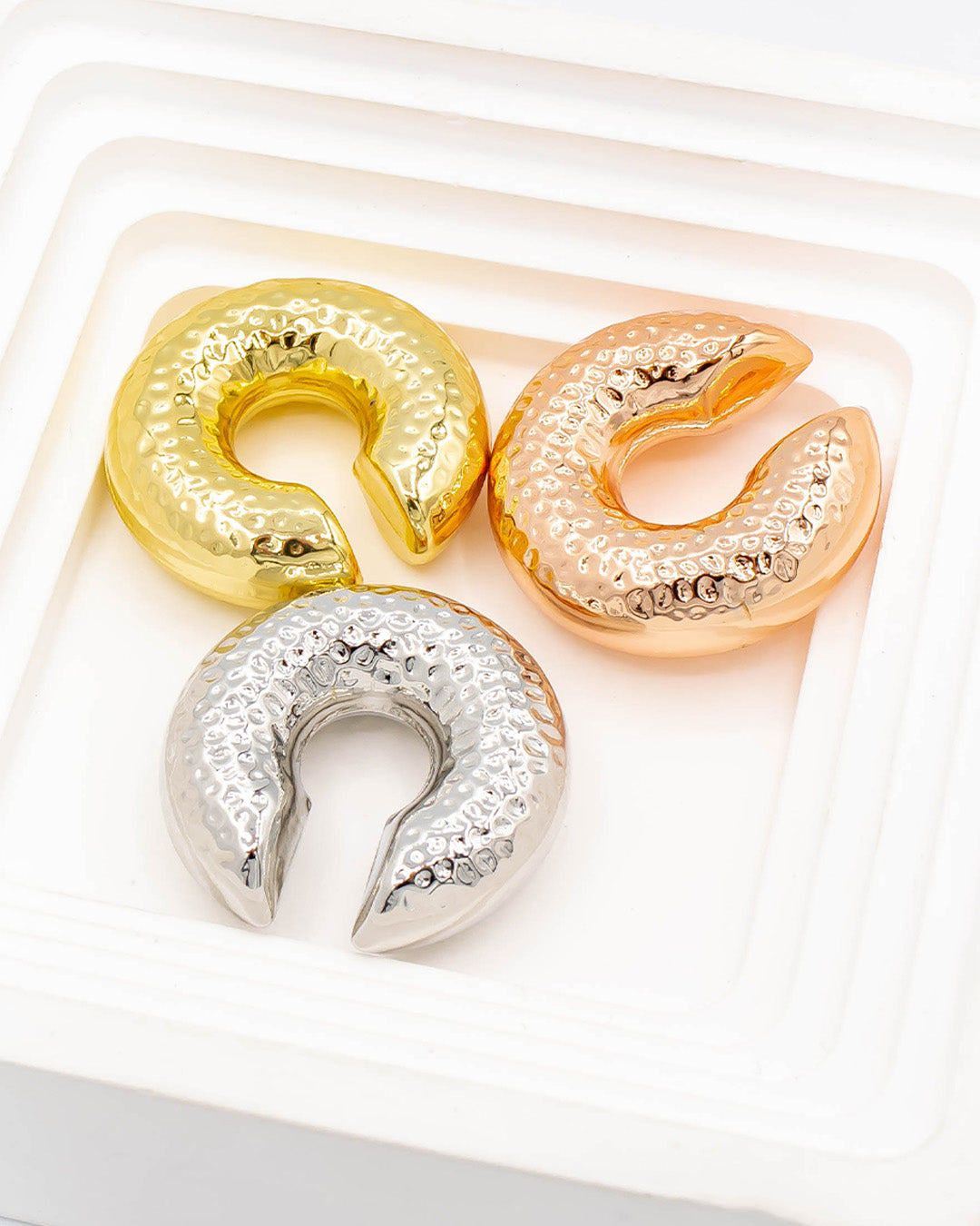 Earcuff chunky grabado