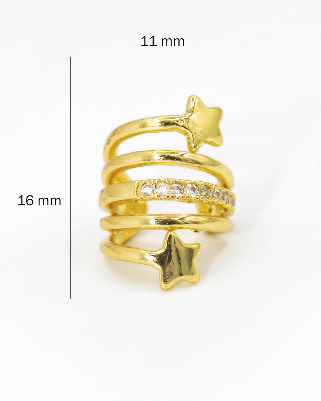 Earcuff espiral estrella