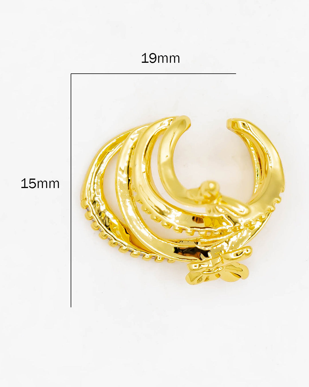 Earcuff triple de mariposas
