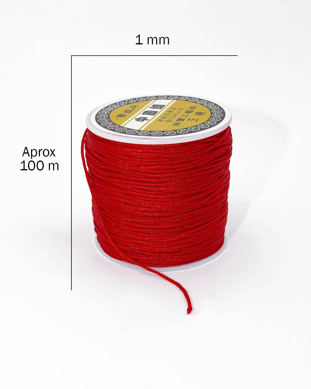 Hilo chino 1mm rojo