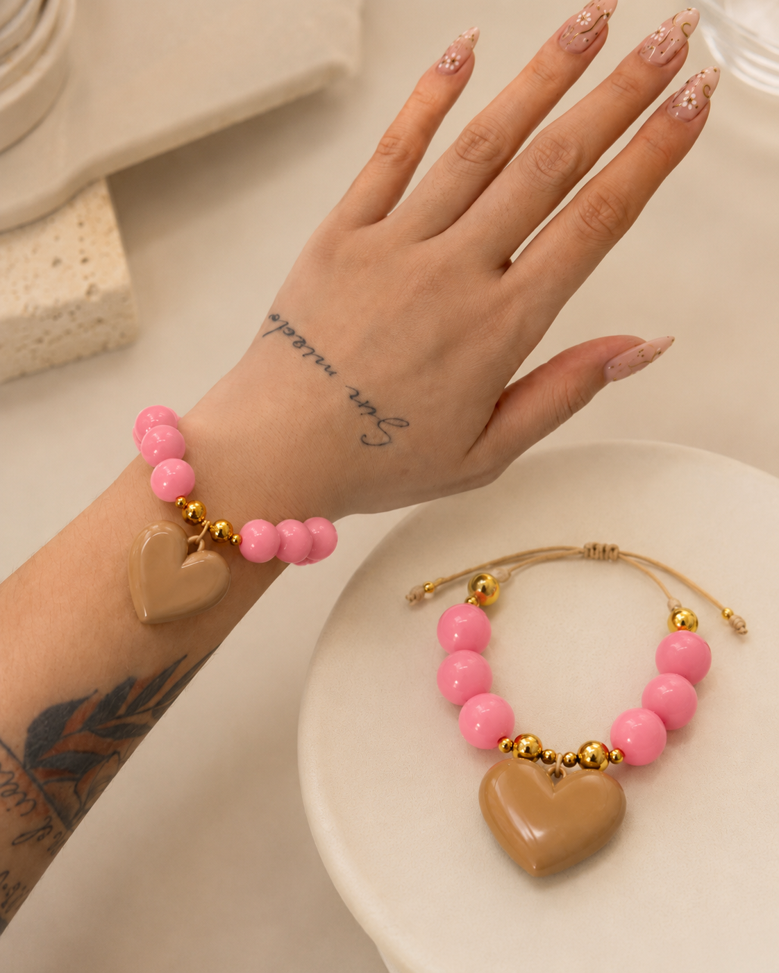VALGATA pulsera corazón colgante