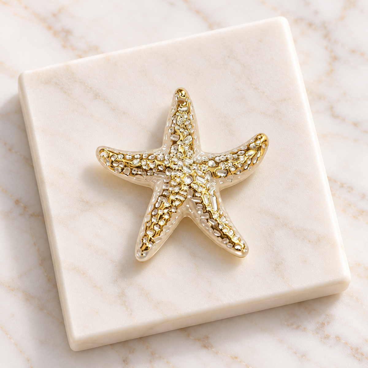 Dije estrella de mar perlada