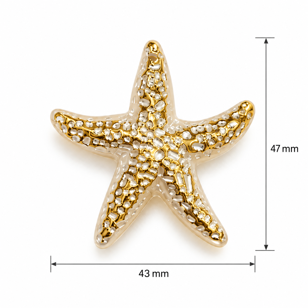 Dije estrella de mar perlada