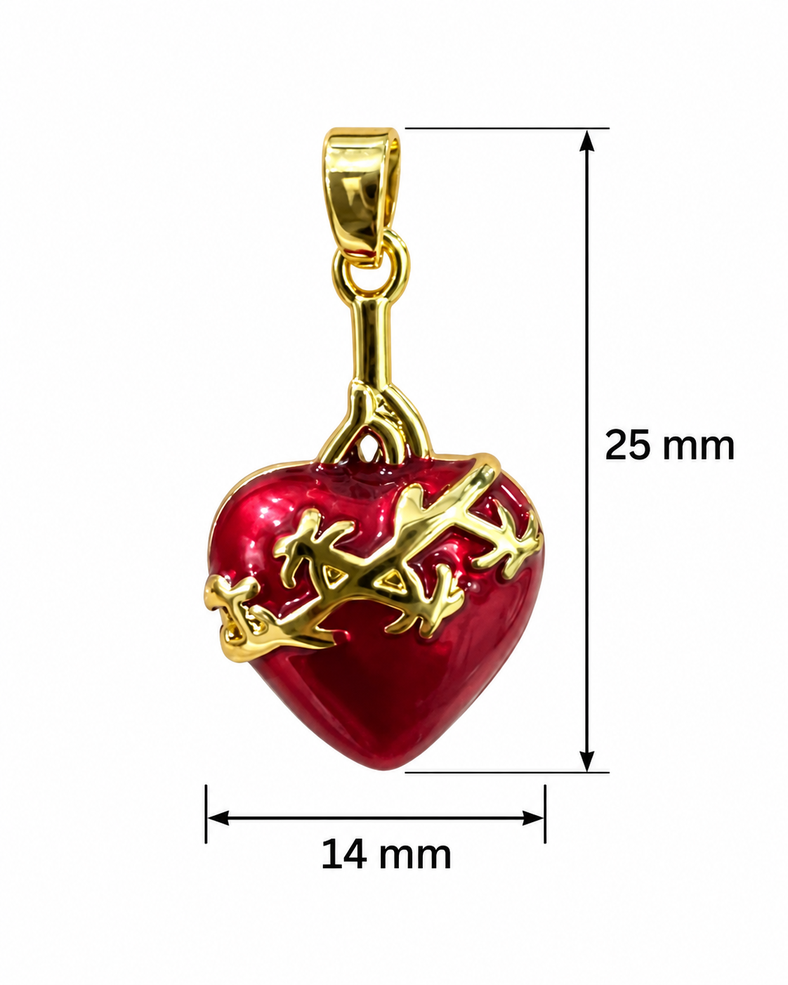 Dije Sagrado Corazón con Espinas