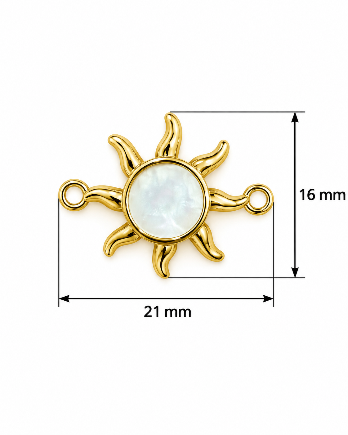 Dije pulsera sol nácar