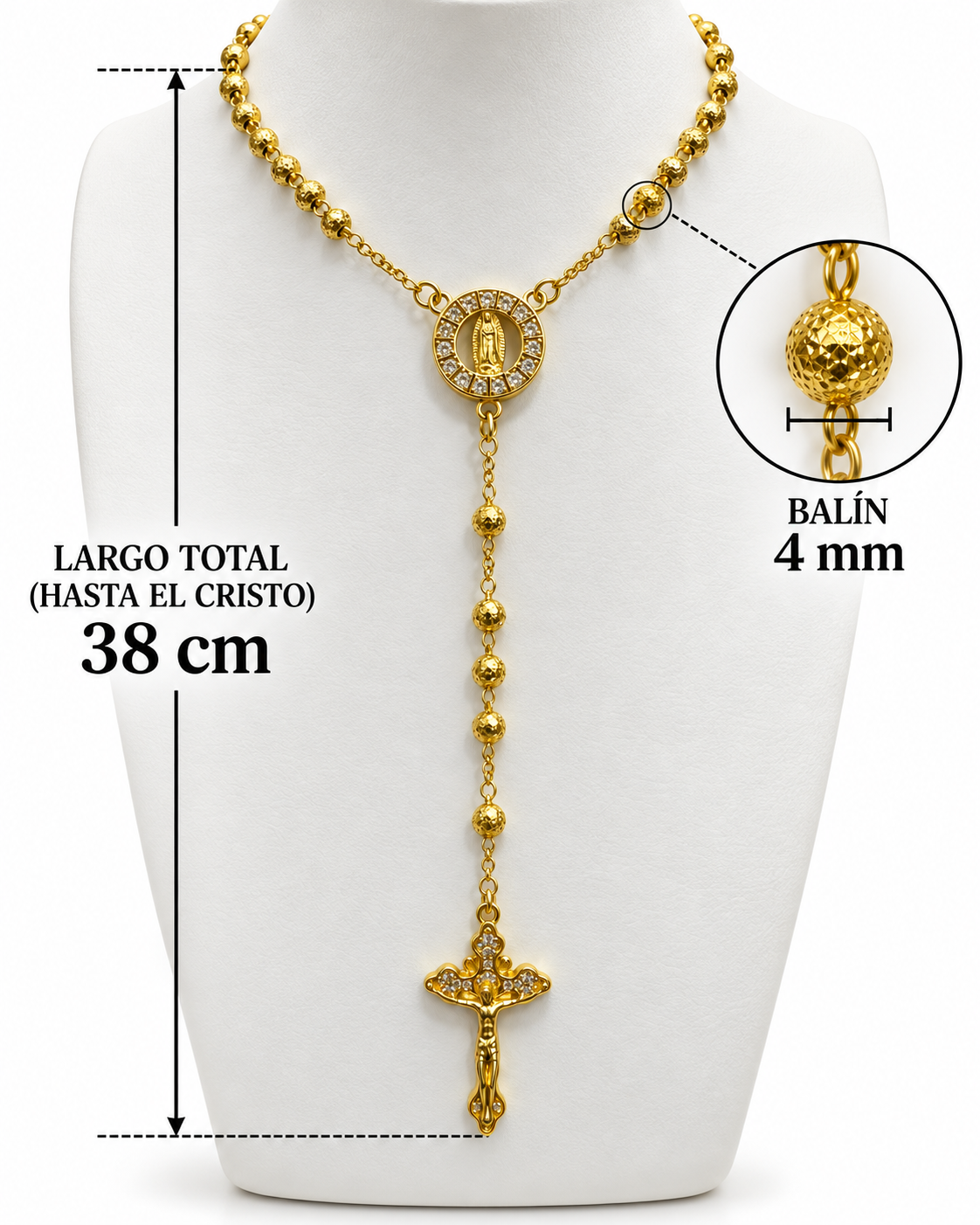 Cadena camándula Virgen Guadalupe