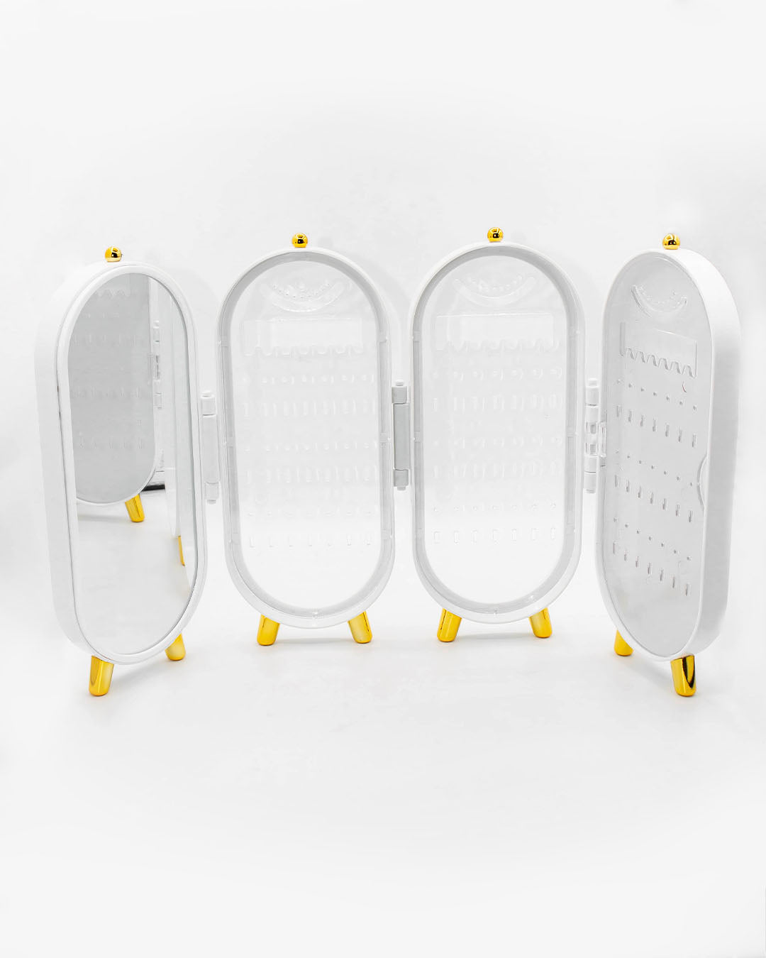 Exhibidor acordeón blanco