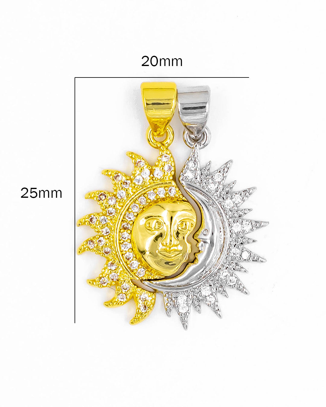 Dije sol y luna pareja