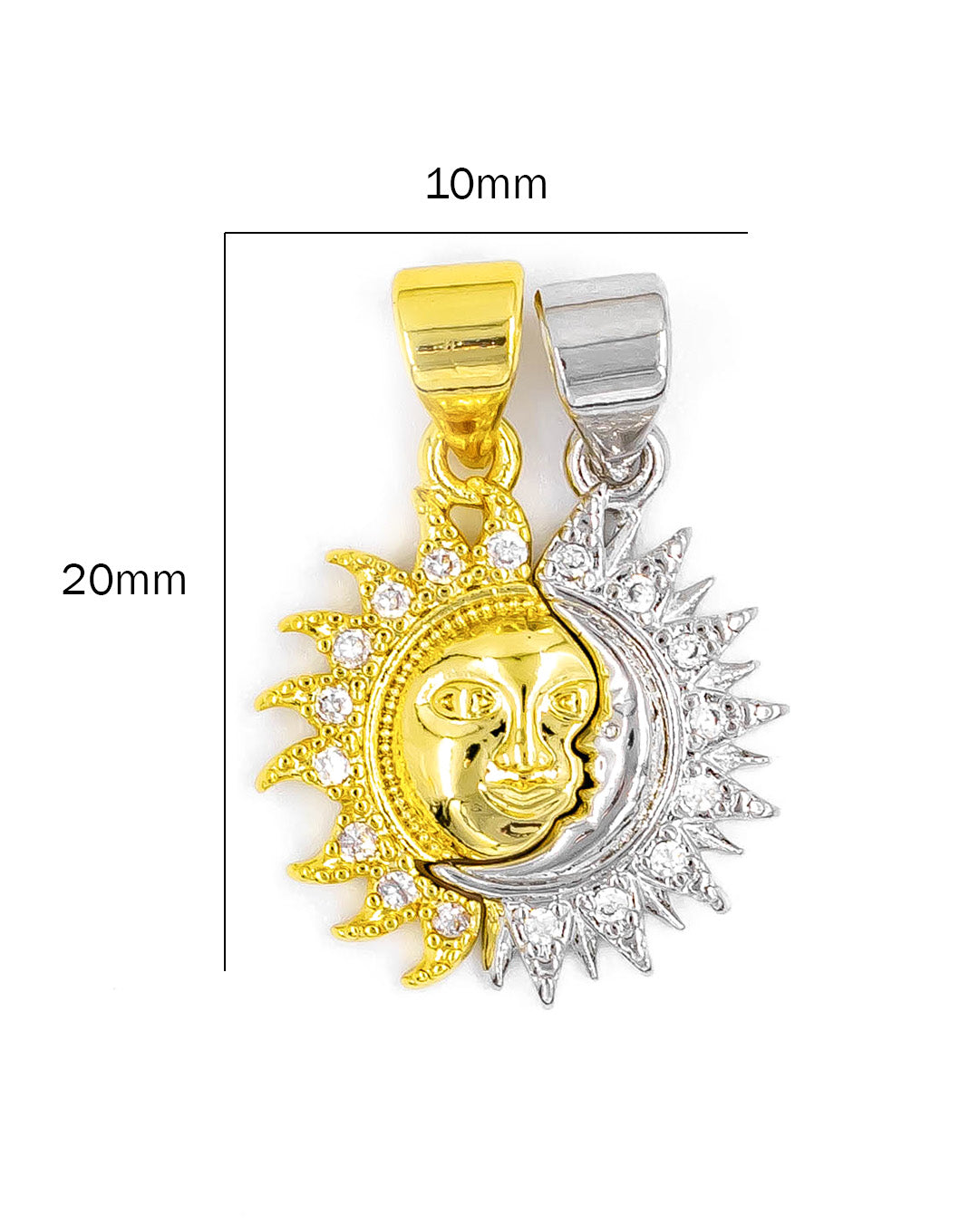 Dije sol y luna pareja