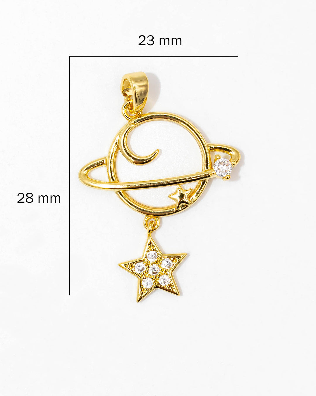 Dije planeta, luna y estrella