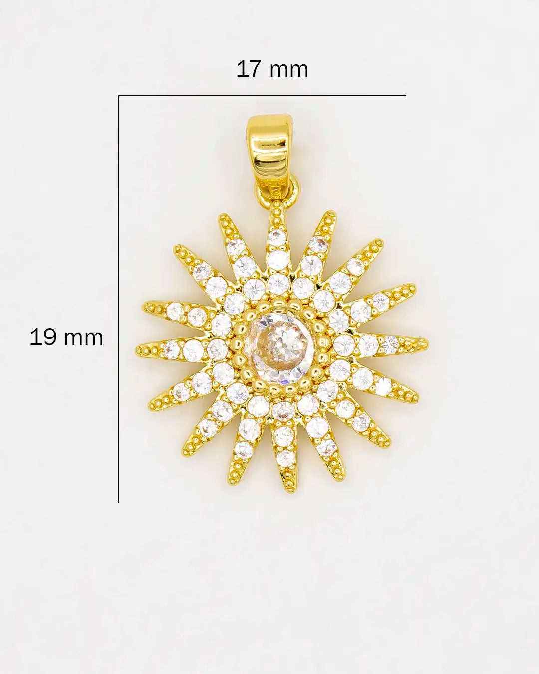 Dije sol circón grande