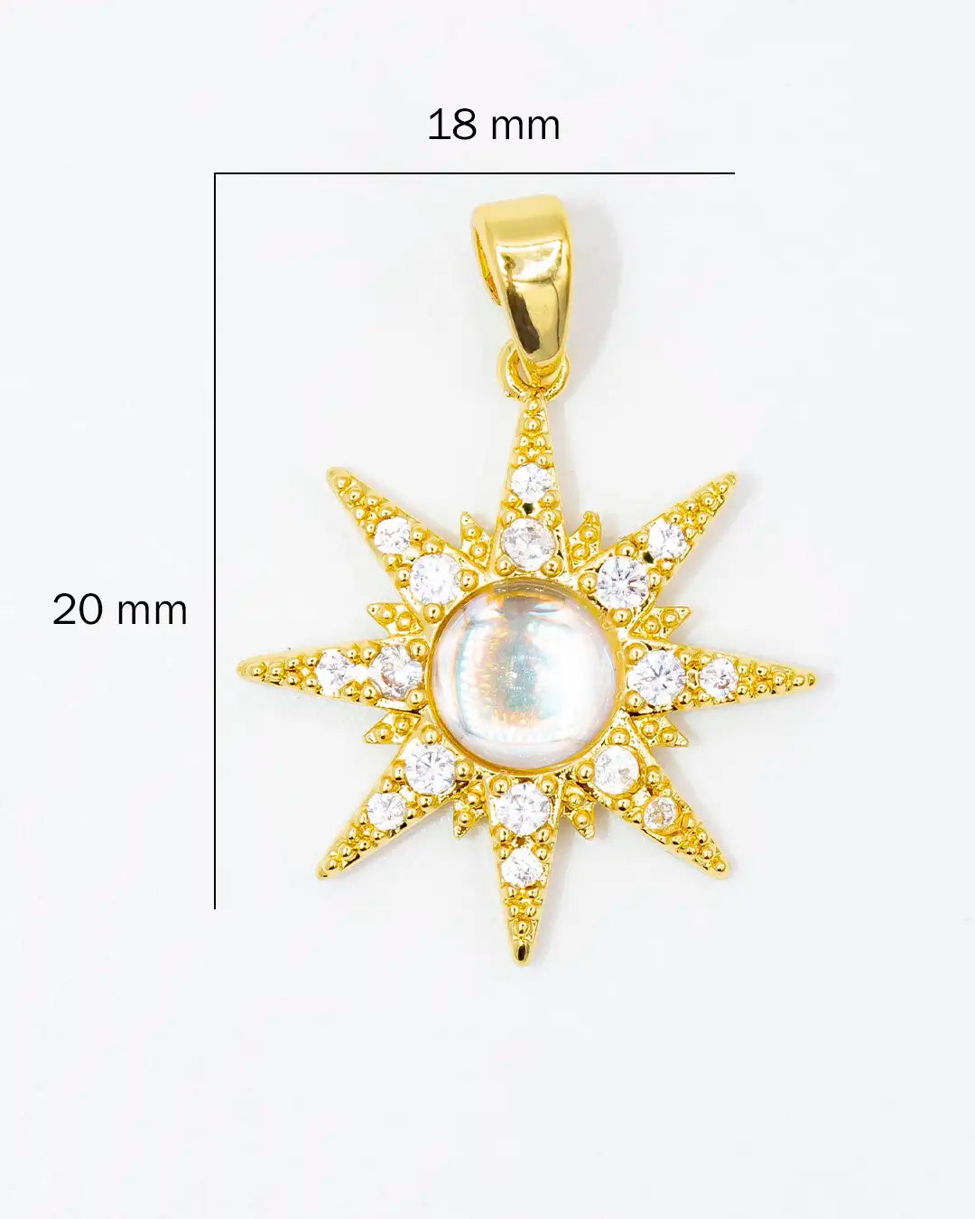 Dije estrella ópalo