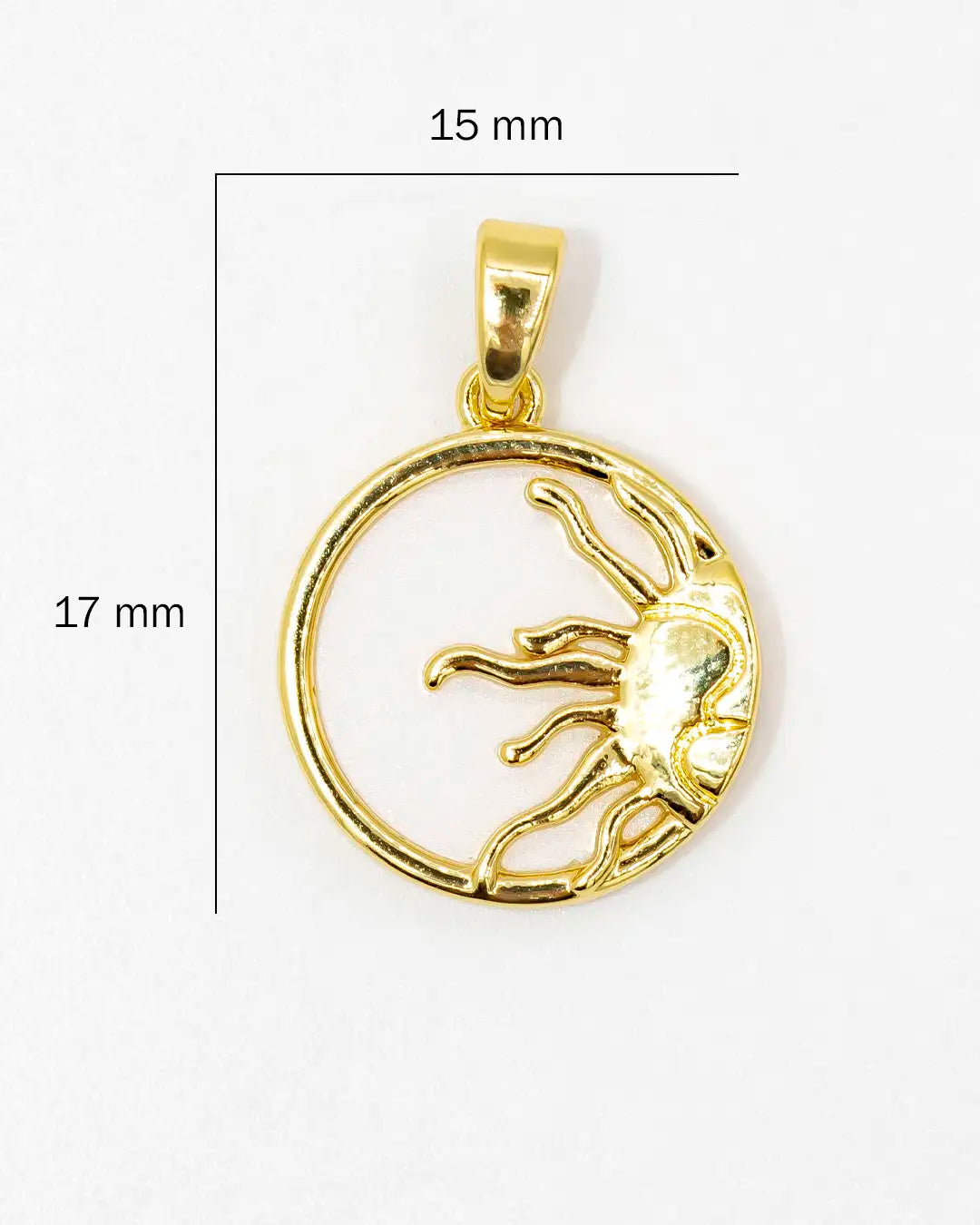 Dije sol blanco redondo