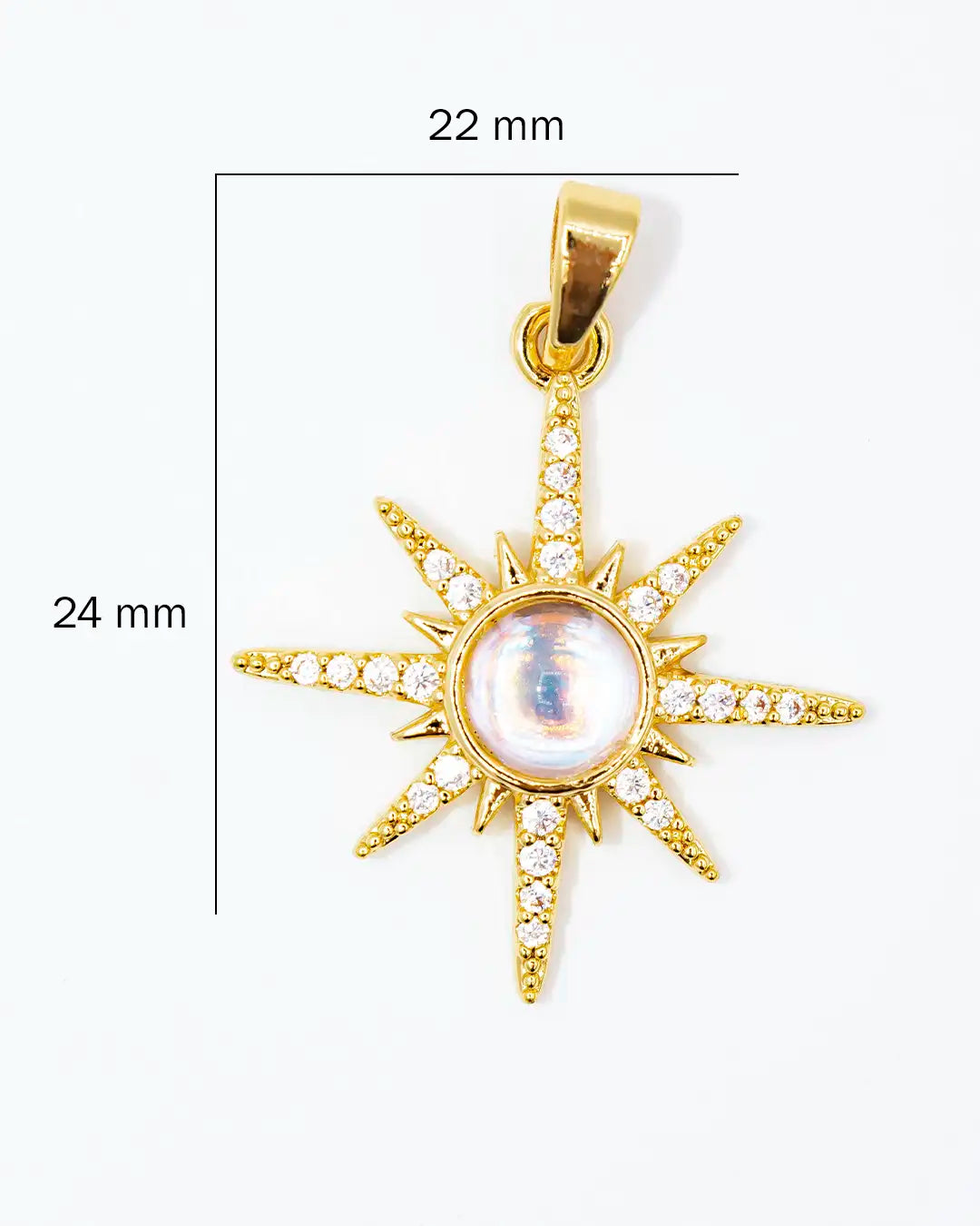 Dije estrella ópalo