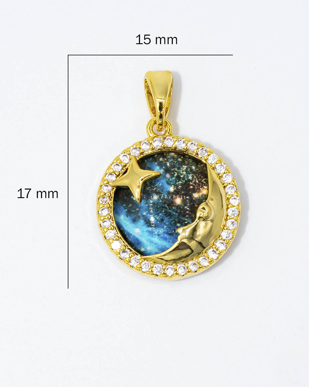 Dije universo luna y estrella