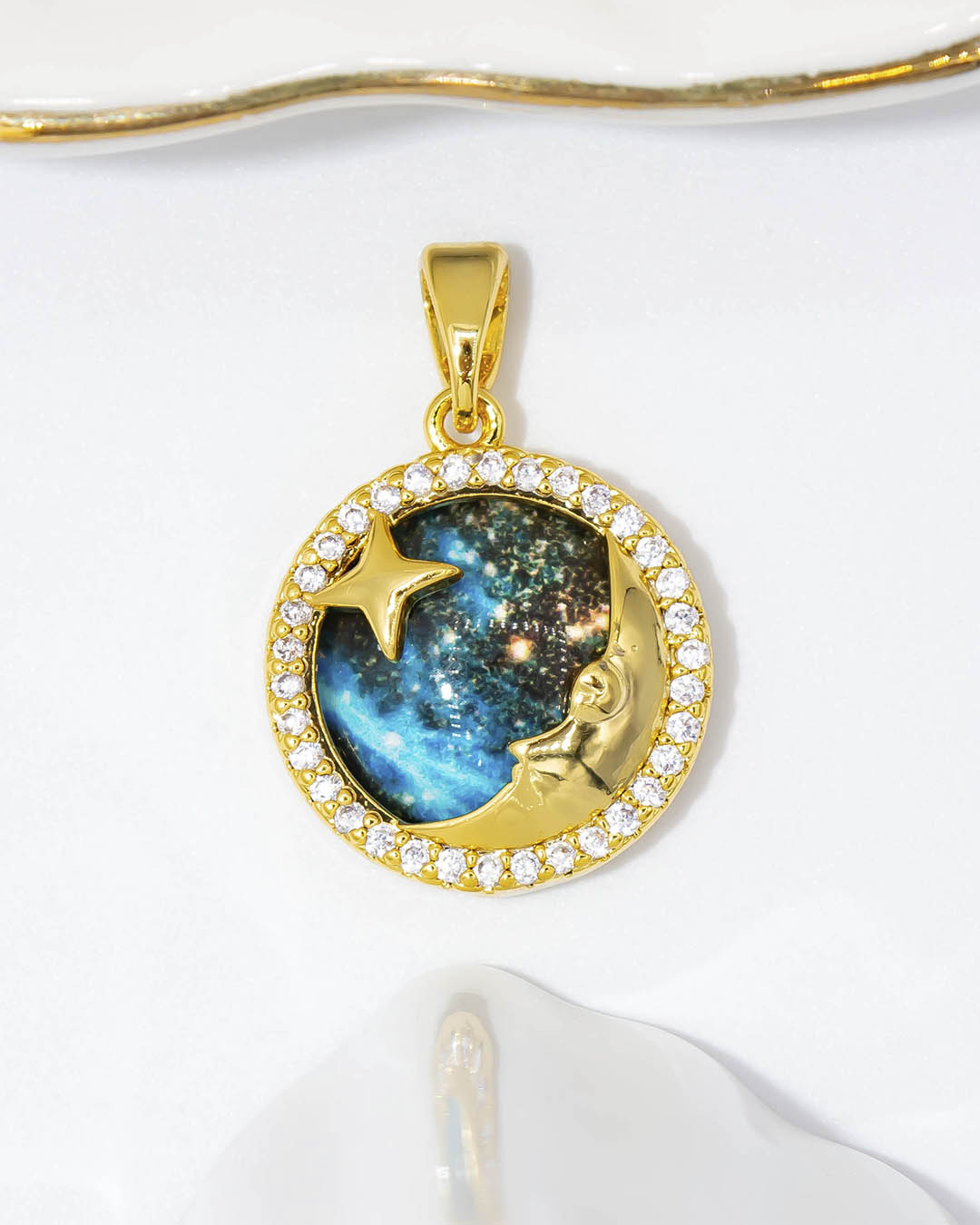 Dije universo luna y estrella