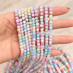 Murano cubos pastel 4 mm