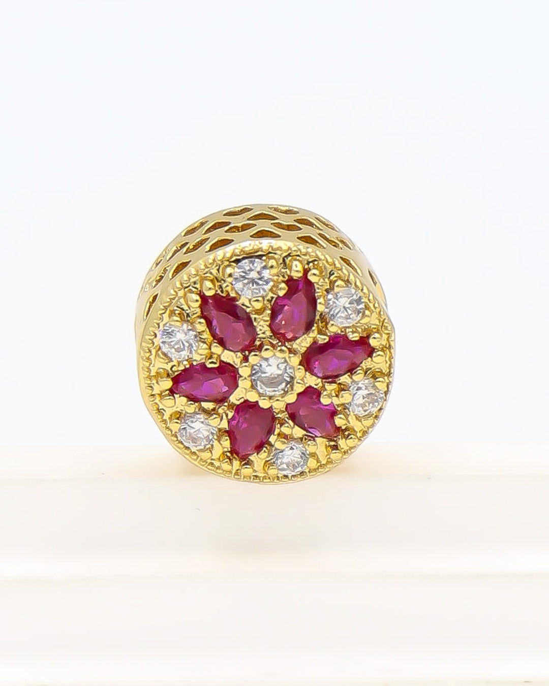 Dije pasador de flor