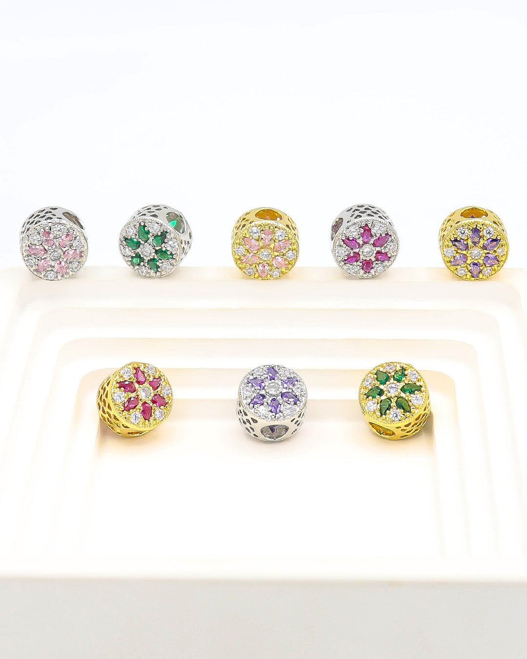 Dije pasador de flor