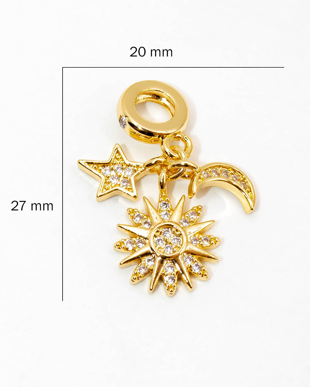 Charm sol, luna y estrella