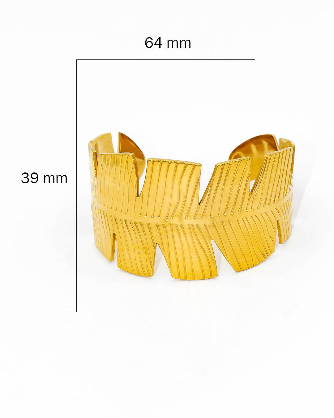 Pulsera hoja dorada