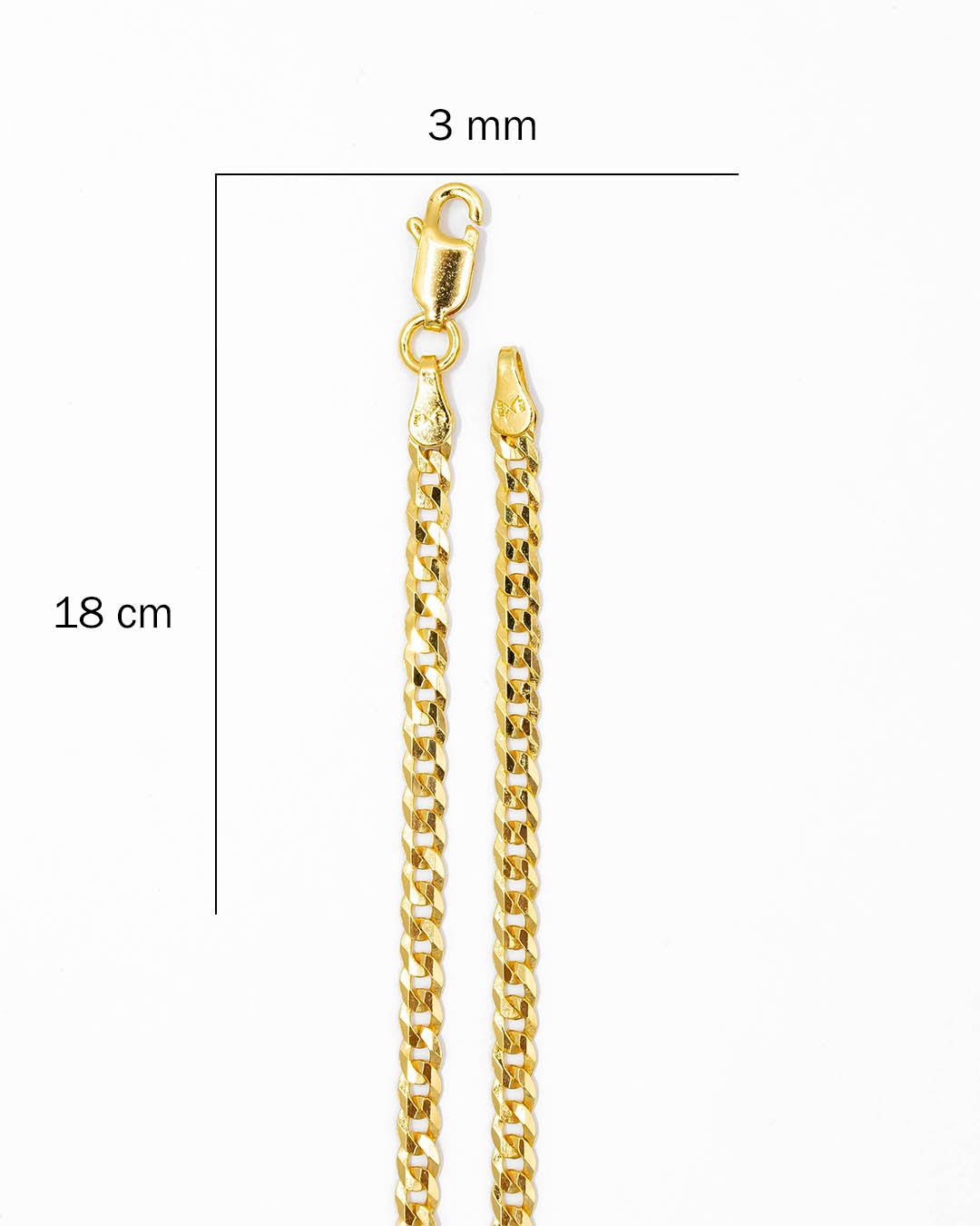 Oro laminado pulsera cubana