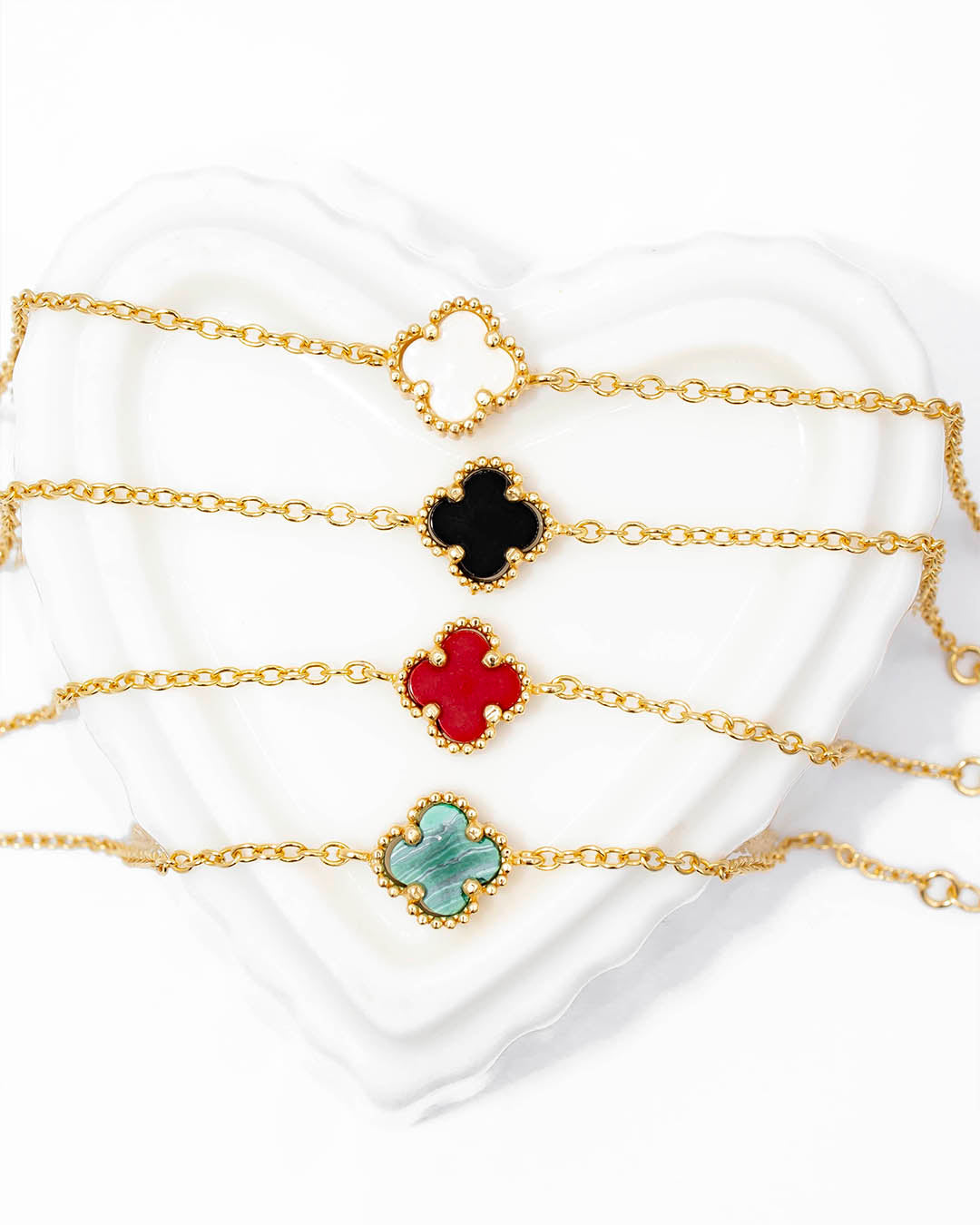 Oro laminado pulsera trébol