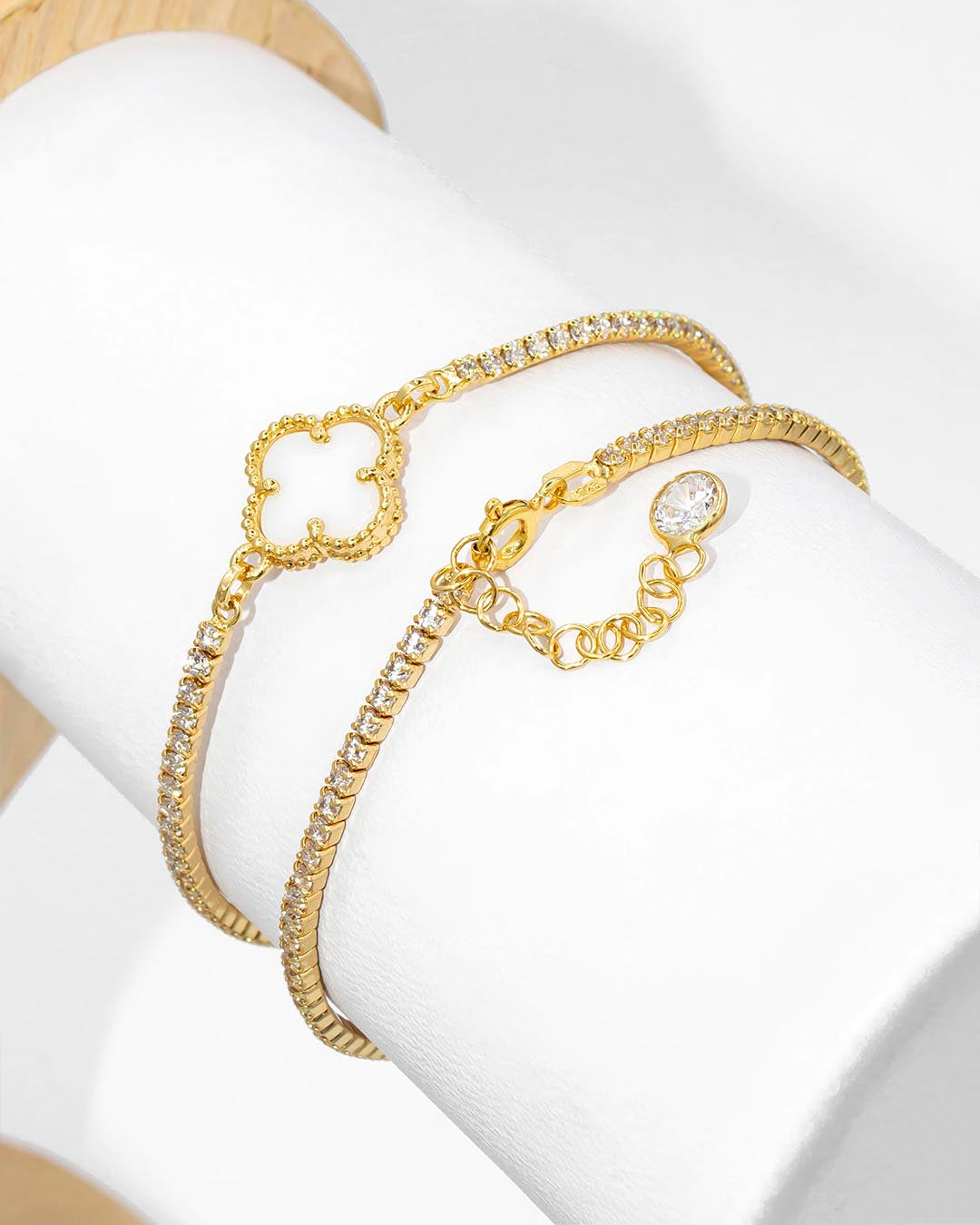 Oro Laminado pulsera trébol