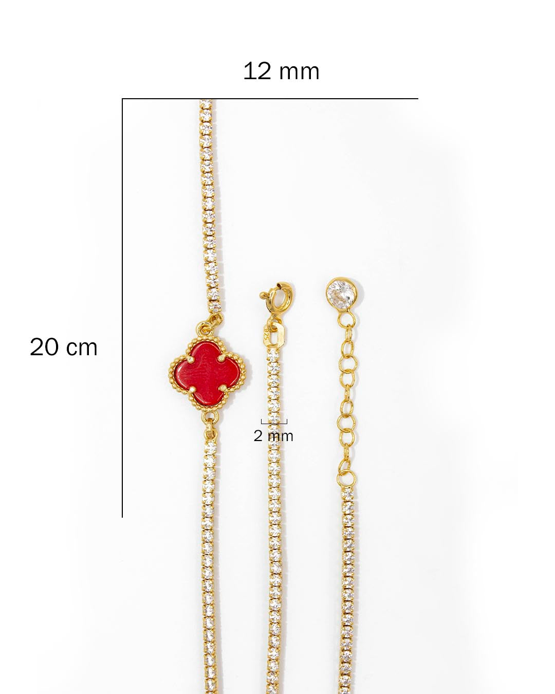 Oro Laminado pulsera trébol