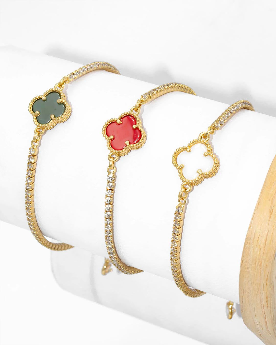 Oro Laminado pulsera trébol