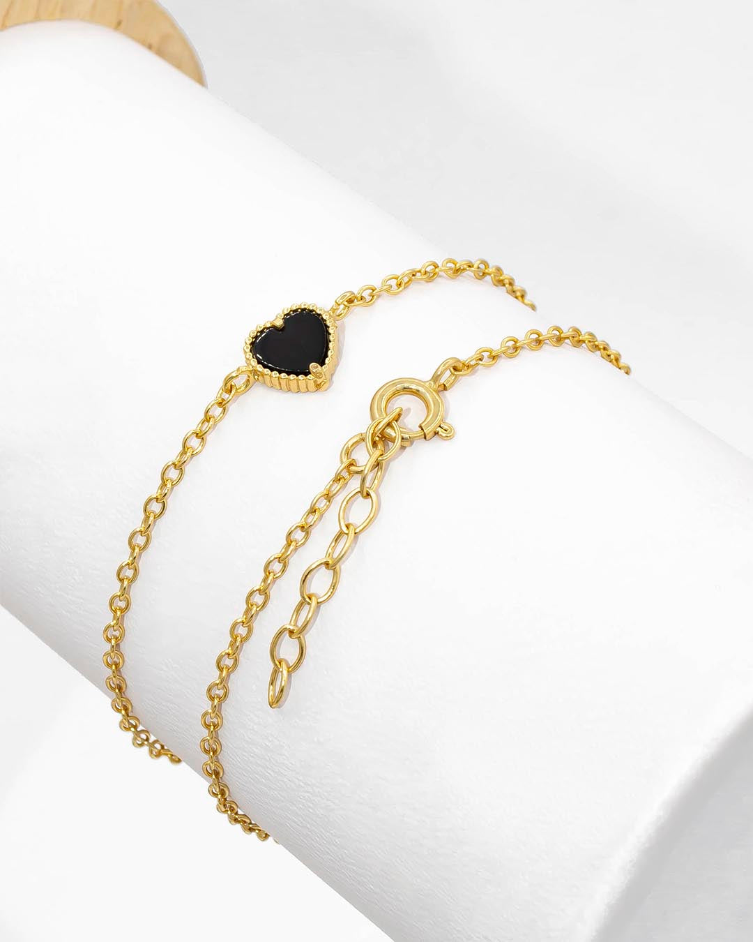 Oro Laminado pulsera corazón